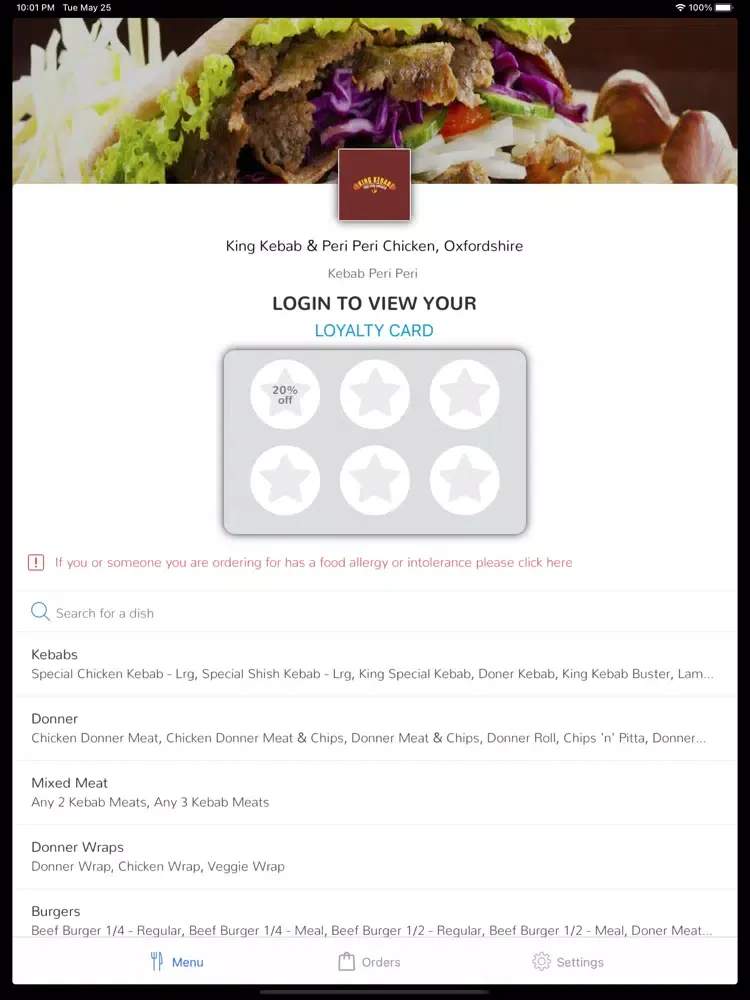 King Kebab & Peri Peri Chicken iPad 應用截圖