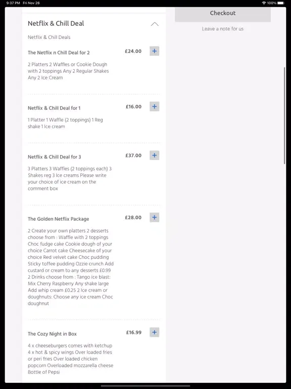 Tangkapan layar Krave Desserts, Bolton iPad 