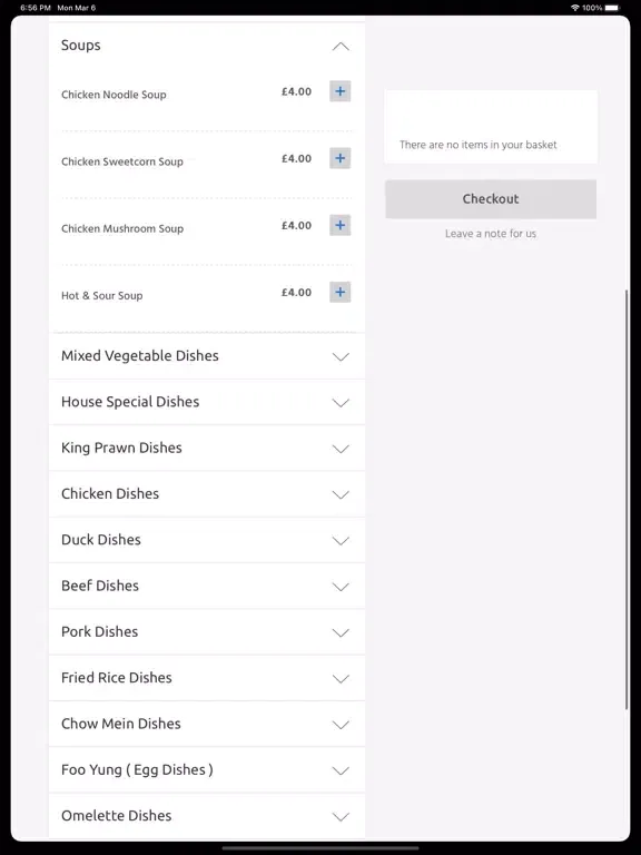 صور NEW SUNFLOWER CHINESE TAKEAWAY iPad 