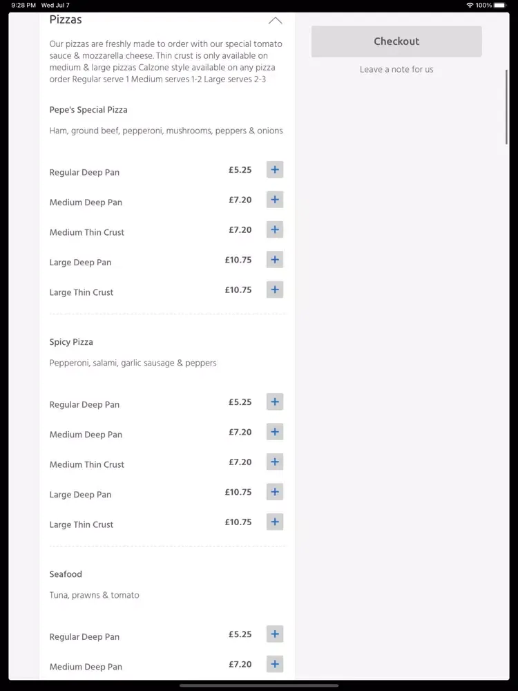 Pepe`s, Sheffield iPad  Ekran Görüntüleri