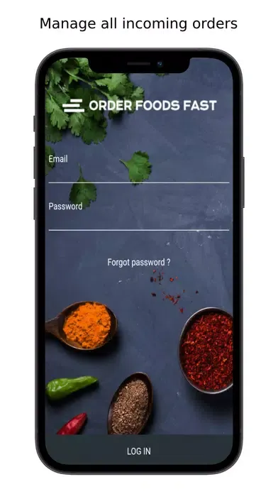 Zrzuty ekranu Business App Order Foods Fast