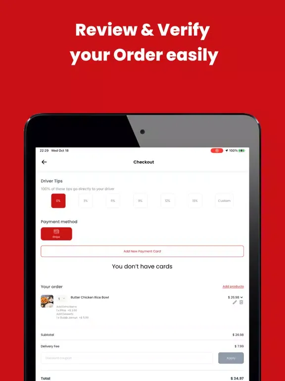 Order Foods Fast Ordering Pro iPad  स्क्रीनशॉट