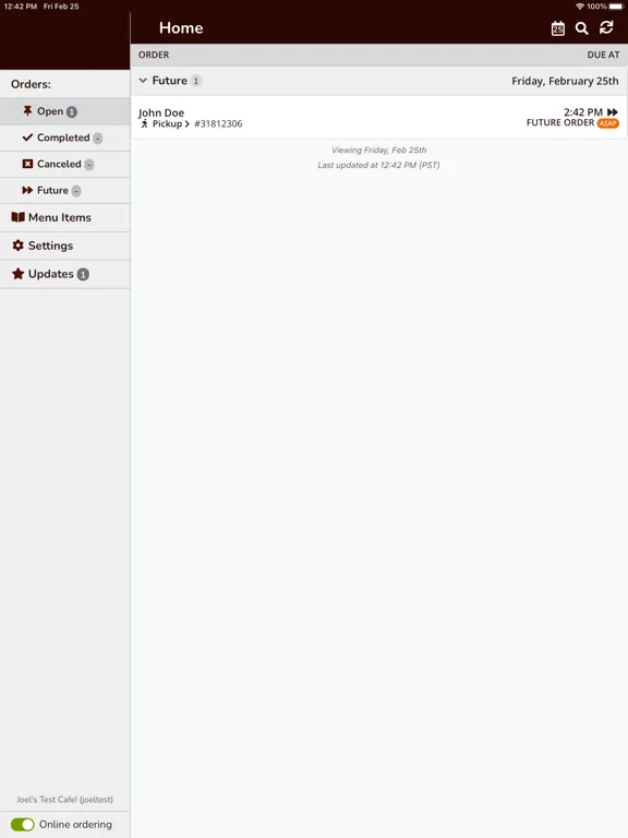 Скриншоты Online Order Manager iPad 