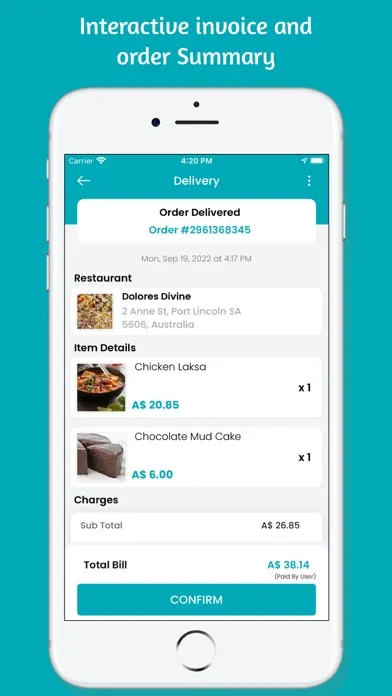 Tangkapan skrin Orderoo Pro App