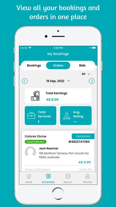 Tangkapan skrin Orderoo Pro App