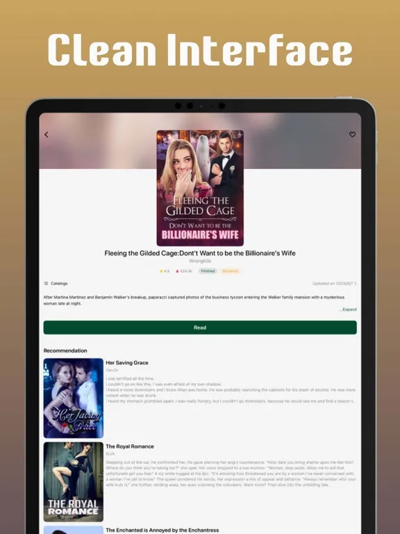 JoyRead - Love Fictions iPad  스크린샷