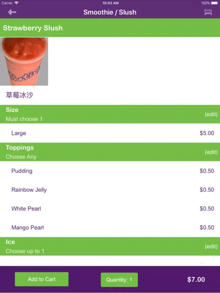 Capturas de tela do Chatime MD iPad 