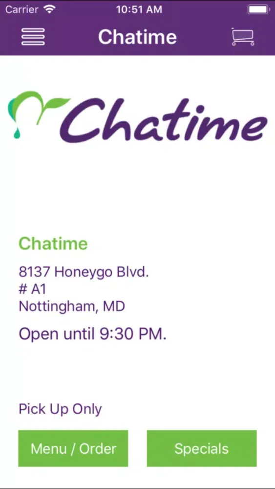 Capturas de tela do Chatime MD