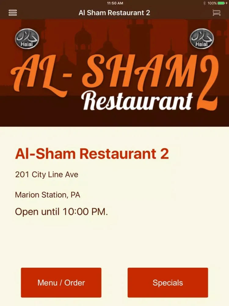 Ảnh chụp màn hình của Al-Sham Restaurant 2 iPad 