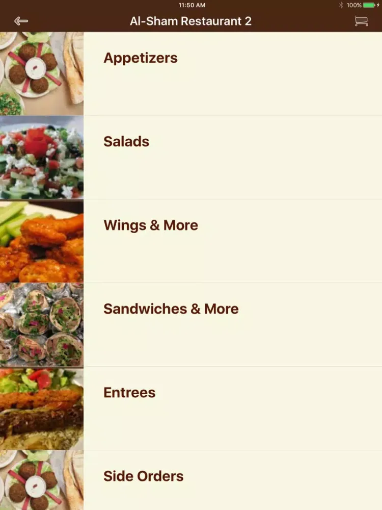 Ảnh chụp màn hình của Al-Sham Restaurant 2 iPad 