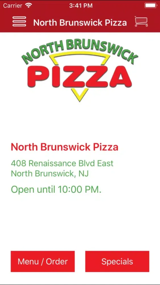 Tangkapan skrin North Brunswick Pizza