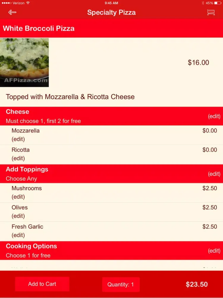 Скриншоты Francos Pizza iPad 