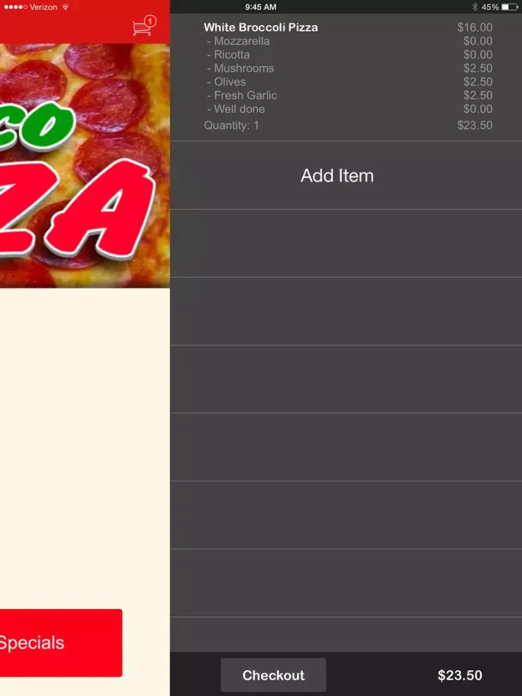 Скриншоты Francos Pizza iPad 