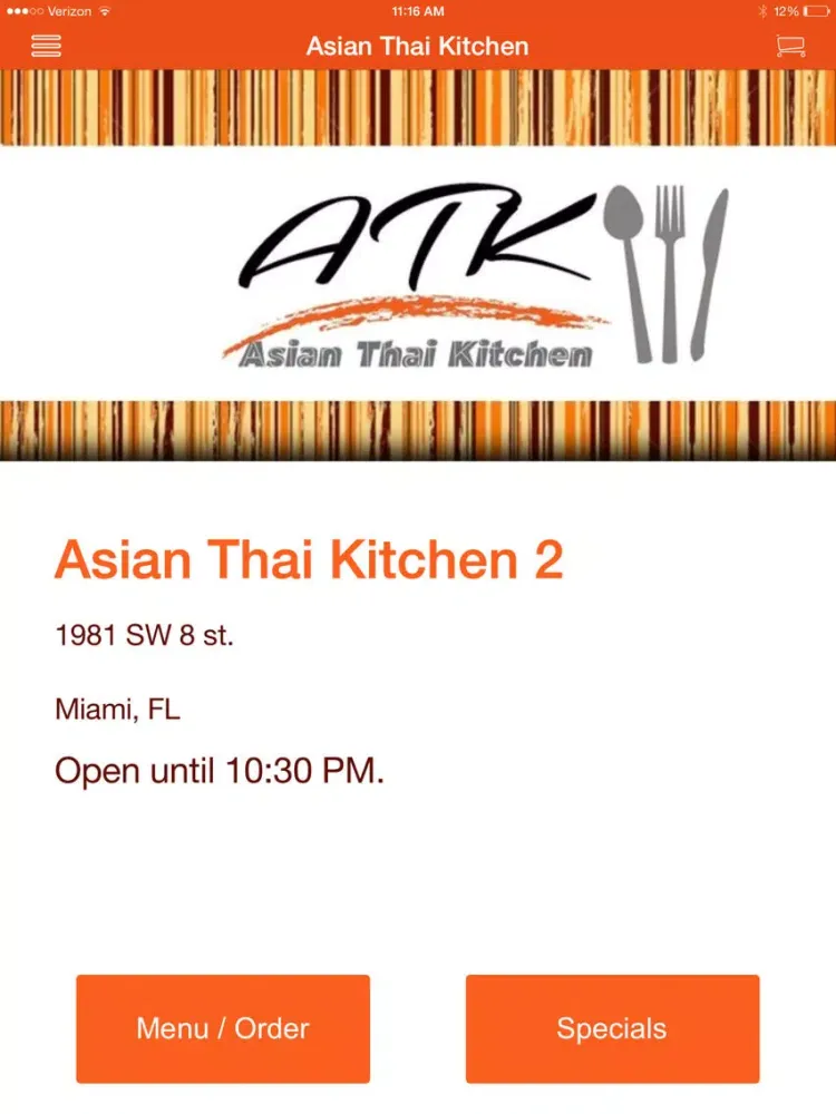 ภาพหน้าจอของ Asian Thai Kitchen iPad 