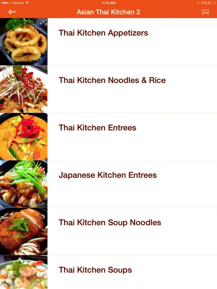 ภาพหน้าจอของ Asian Thai Kitchen iPad 
