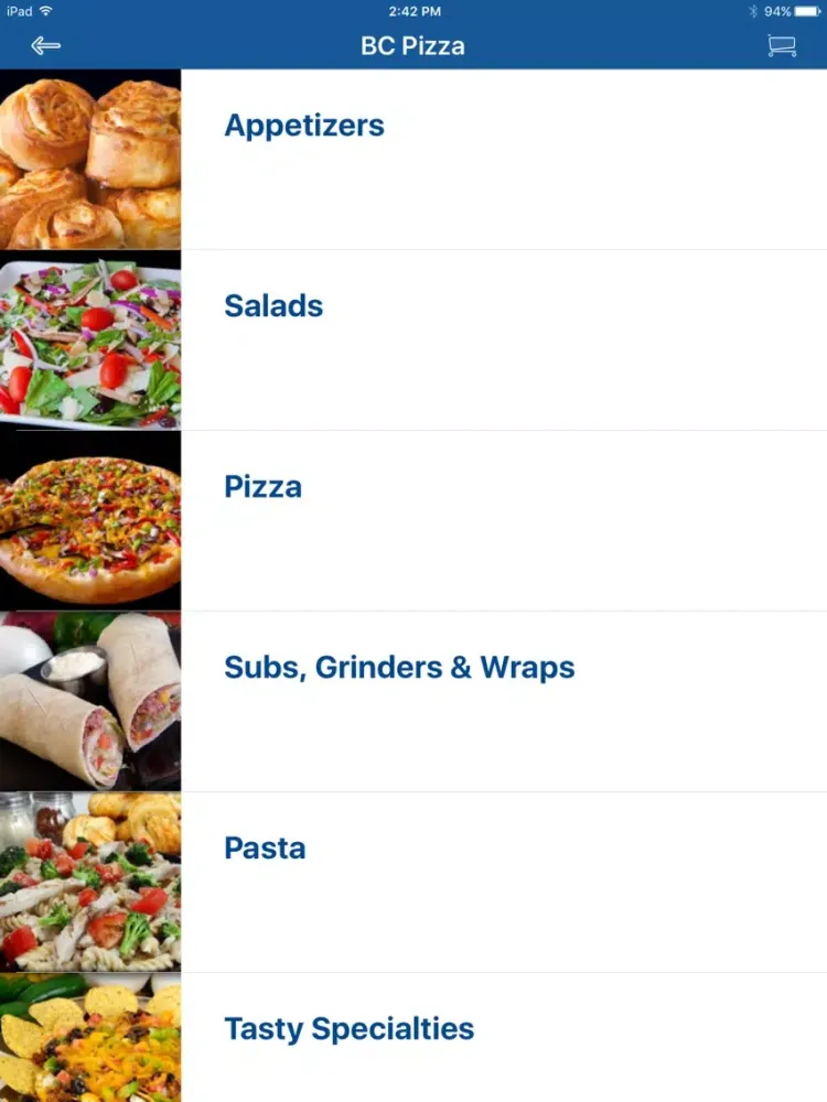 Captures d'écran de BC Hometown Pizza iPad 