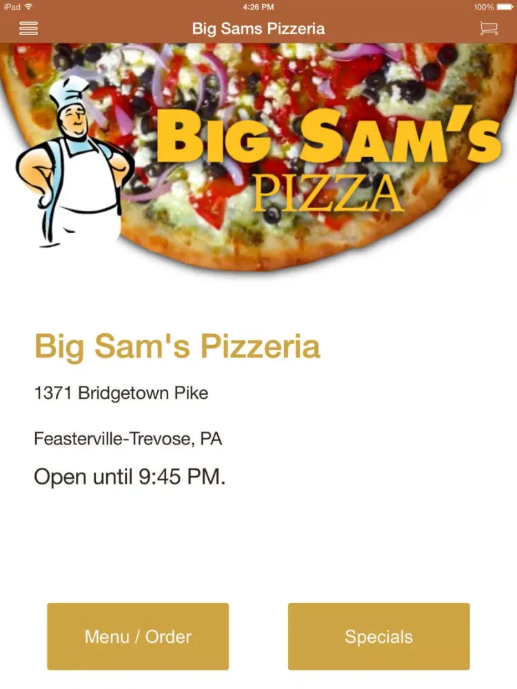 Capturas de tela do Big Sam's Pizzeria iPad 