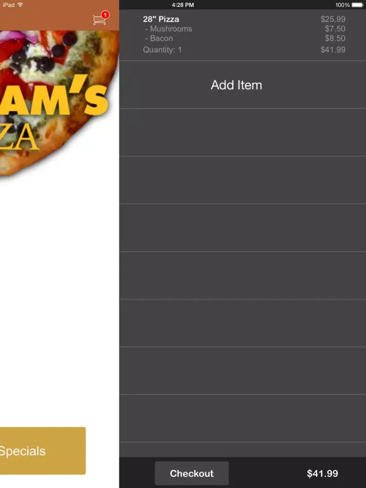 Capturas de tela do Big Sam's Pizzeria iPad 