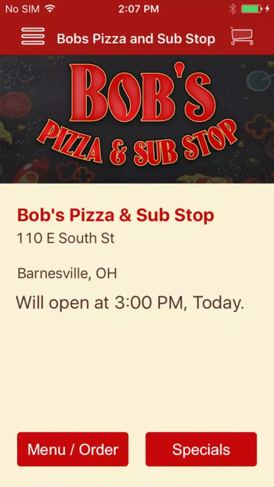 Tangkapan layar Bob's Pizza & Sub Stop