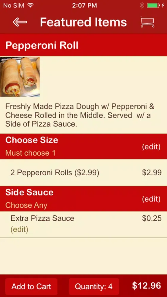 Tangkapan layar Bob's Pizza & Sub Stop