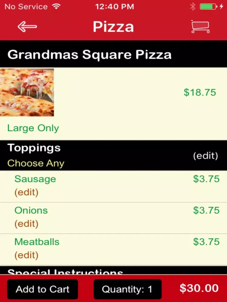 Torino Pizza iPad  スクリーンショット
