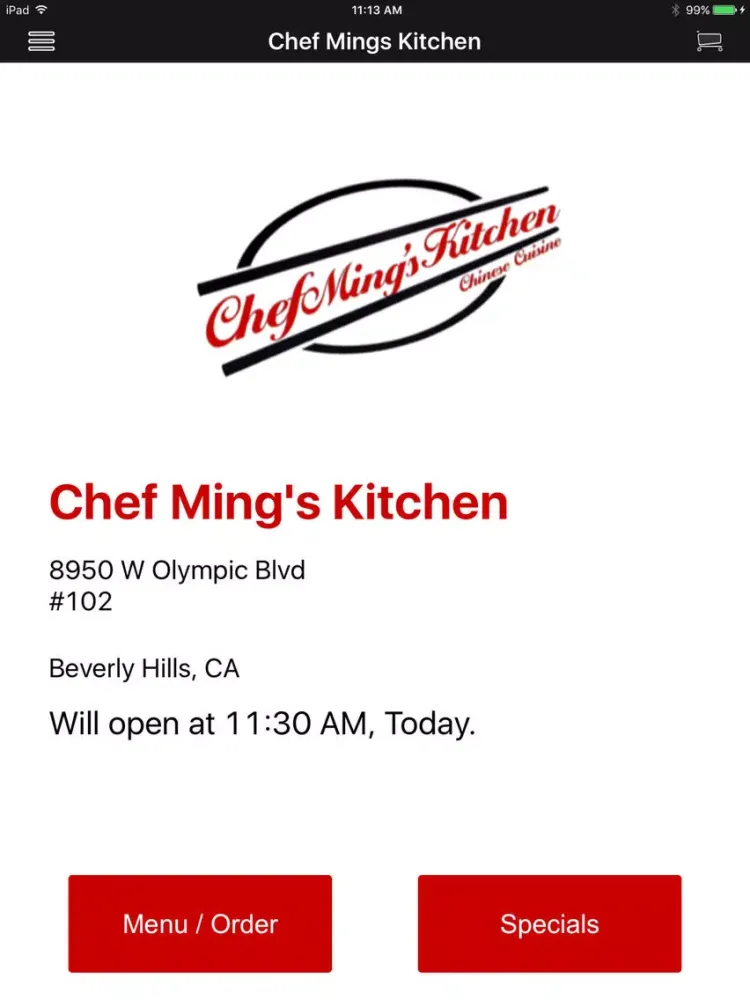 Capturas de tela do Chef Ming's Kitchen iPad 