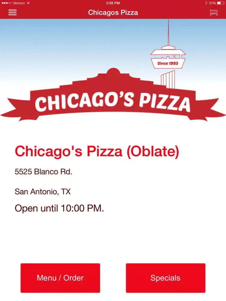 Chicagos Pizza iPad  Screenshots