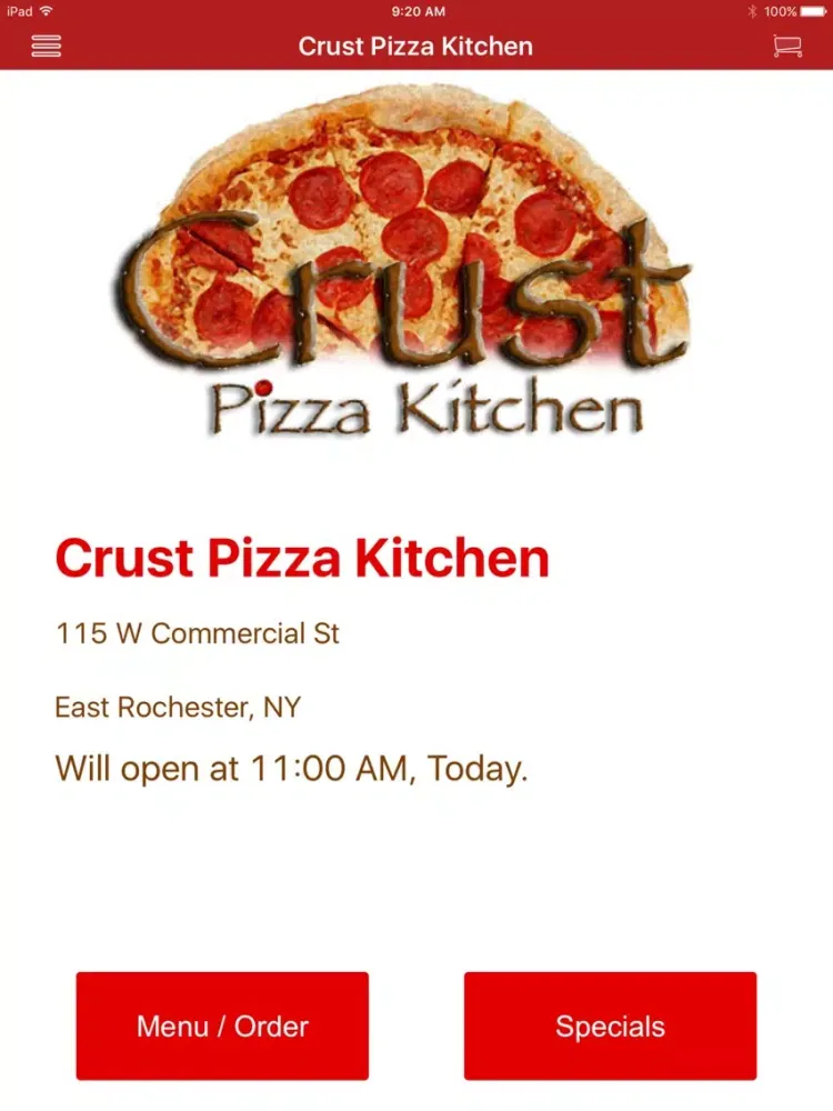 Crust Pizza Kitchen iPad  Ekran Görüntüleri