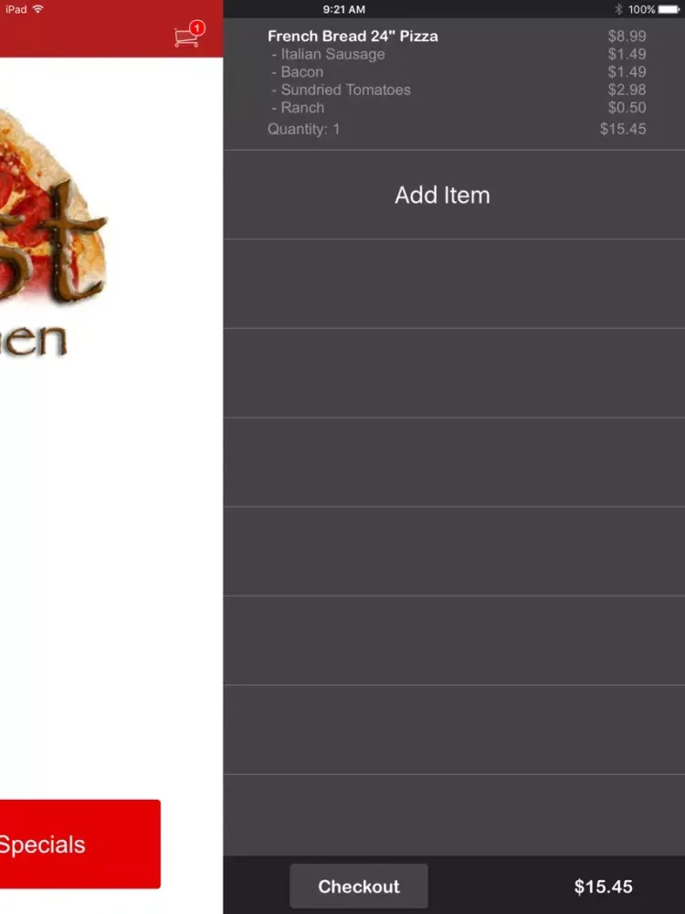 Crust Pizza Kitchen iPad  Ekran Görüntüleri
