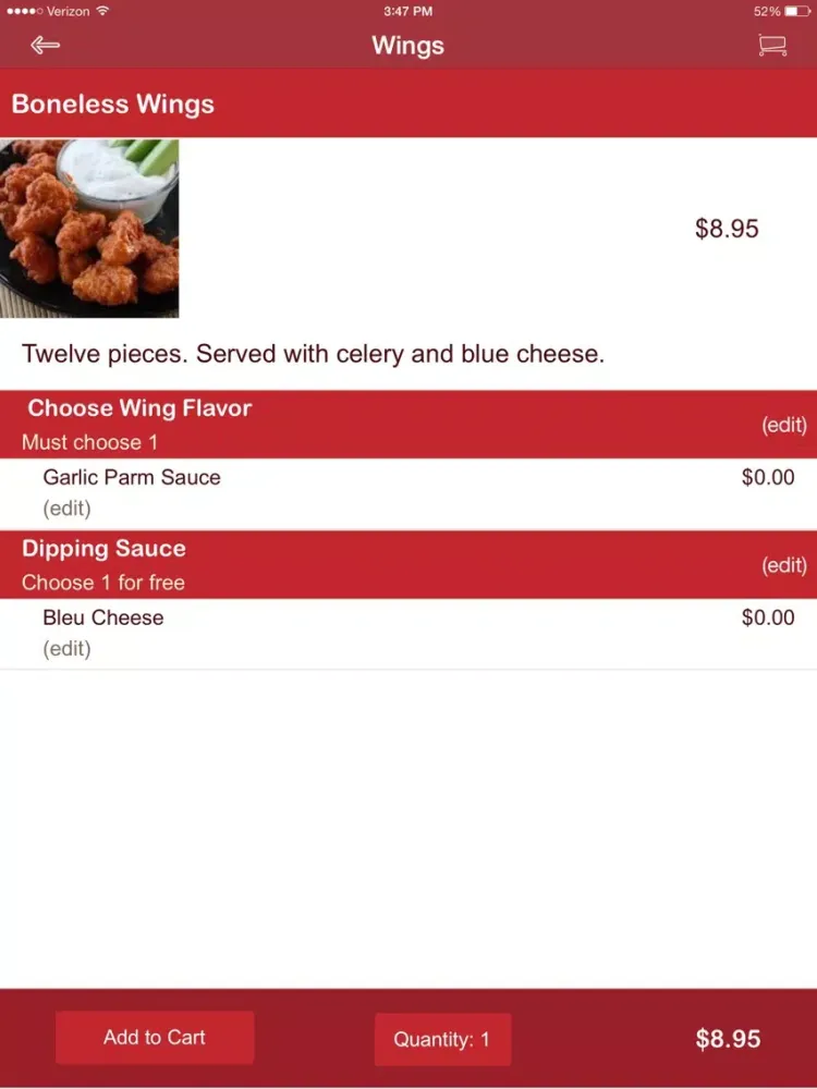 Capturas de pantalla de Dantes Pizzeria iPad 