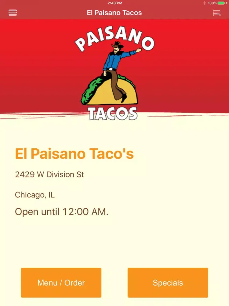 Capturas de pantalla de El Paisano Taco's iPad 