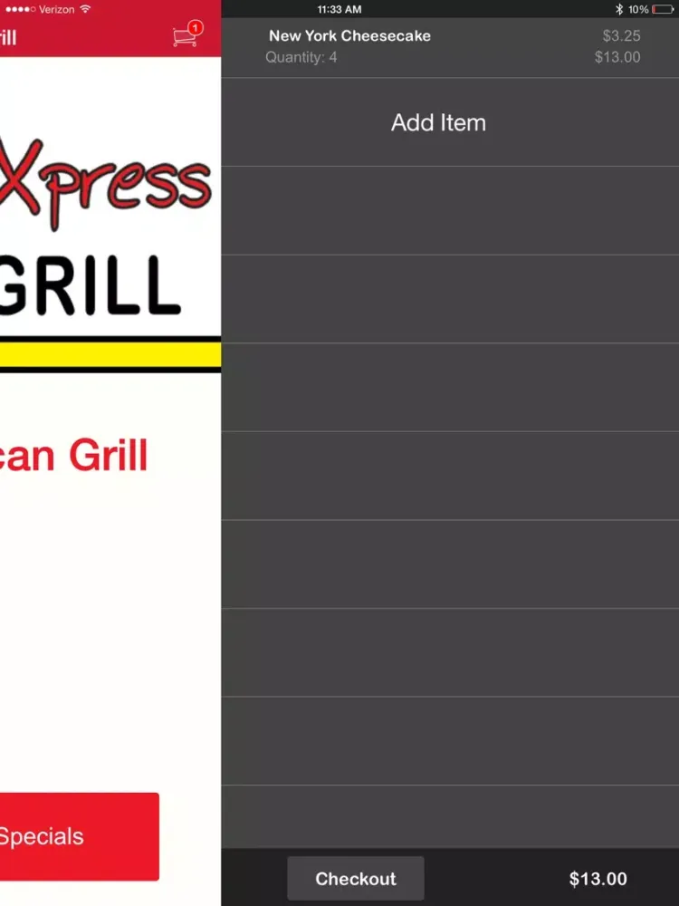 Ảnh chụp màn hình của Fajita Express Mexican Grill iPad 