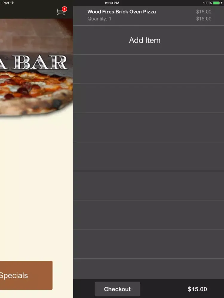Fina Pizza Bar iPad  Screenshots