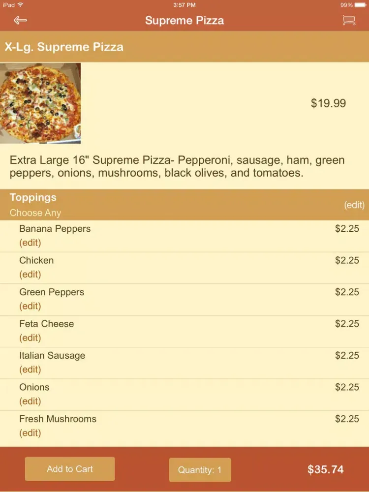 Captures d'écran de Glorious Pizza iPad 