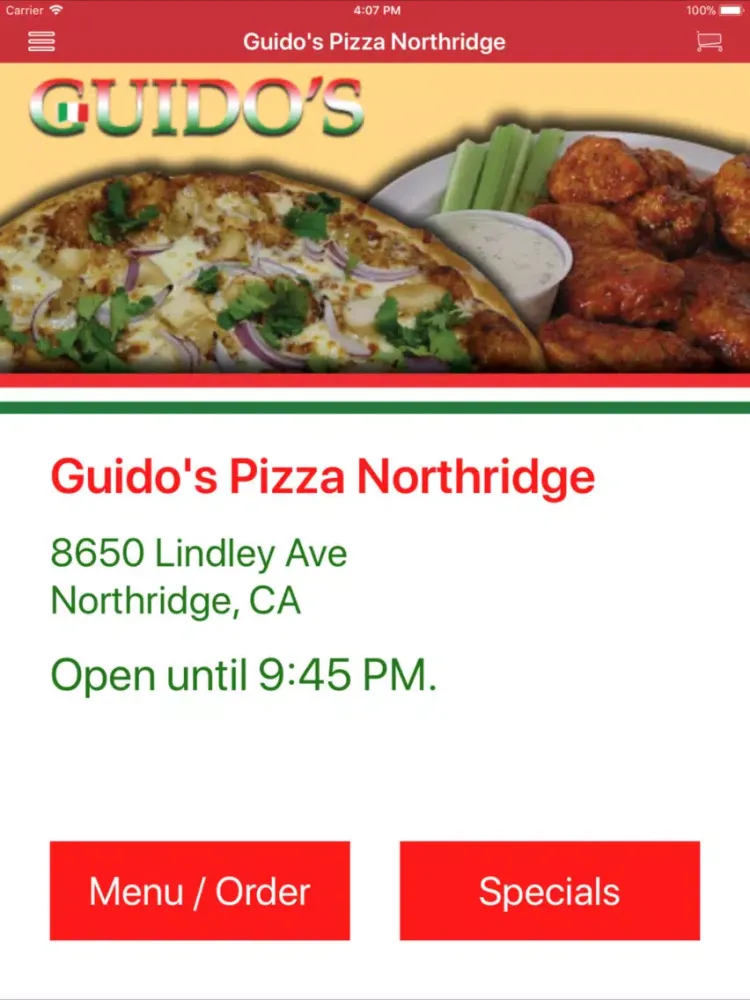 Capturas de pantalla de Guidos Pizza Northridge iPad 
