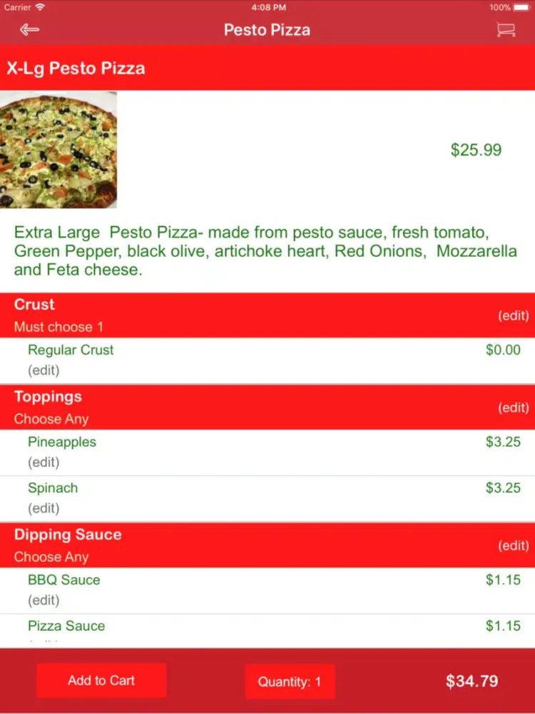 Capturas de pantalla de Guidos Pizza Northridge iPad 