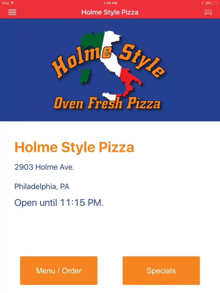 Holme Style Pizza iPad  스크린샷
