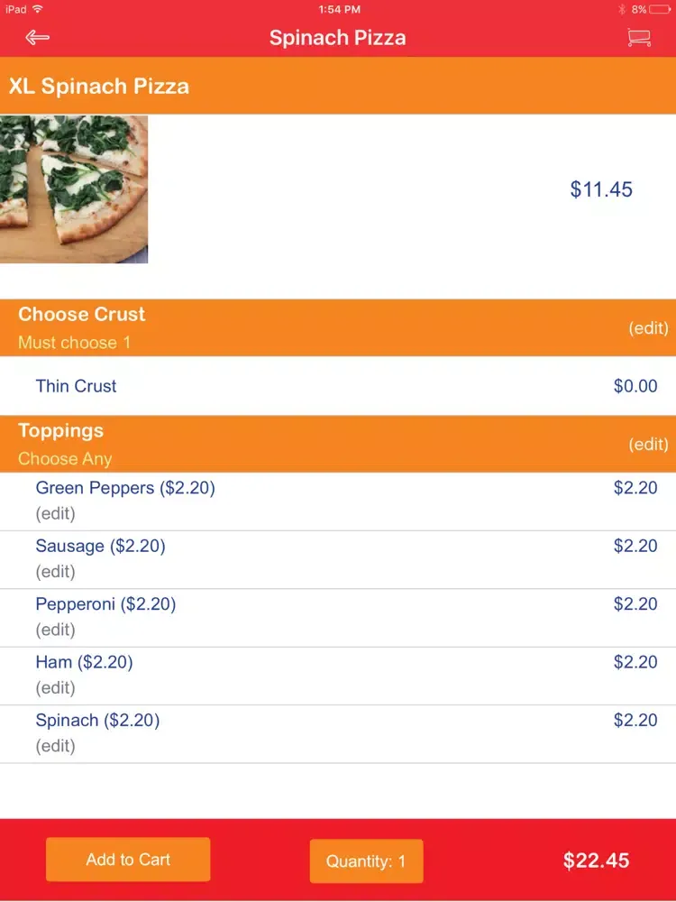 Holme Style Pizza iPad  스크린샷