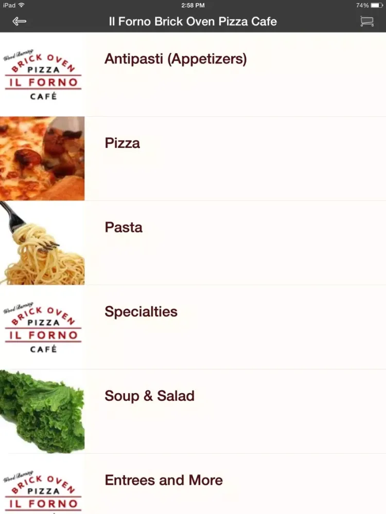 Captures d'écran de IL Forno Pizza Cafe iPad 