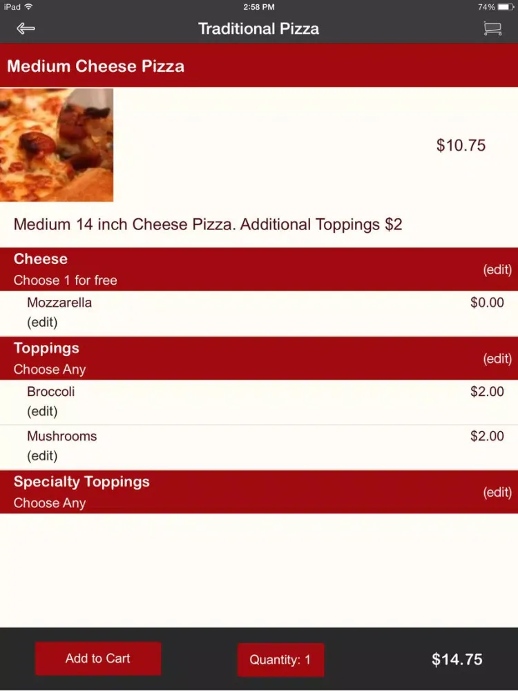 Captures d'écran de IL Forno Pizza Cafe iPad 