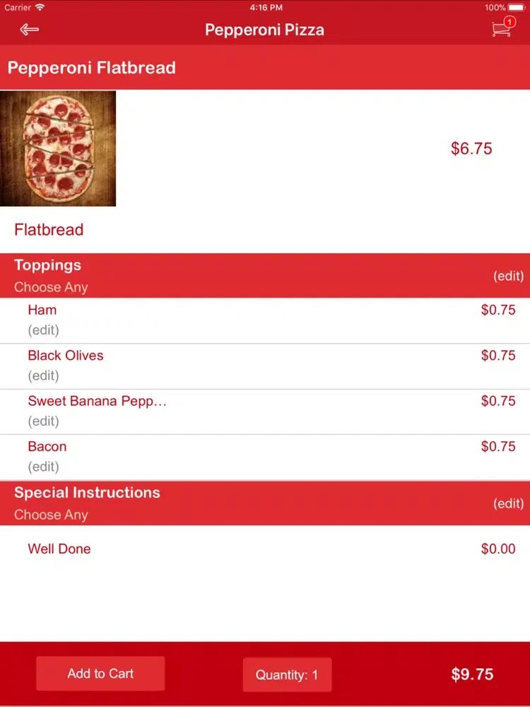 Vinny's NY Pizzeria iPad 应用截图