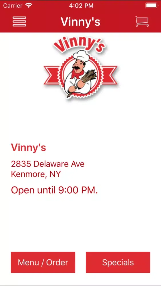 Vinny's NY Pizzeria应用截图