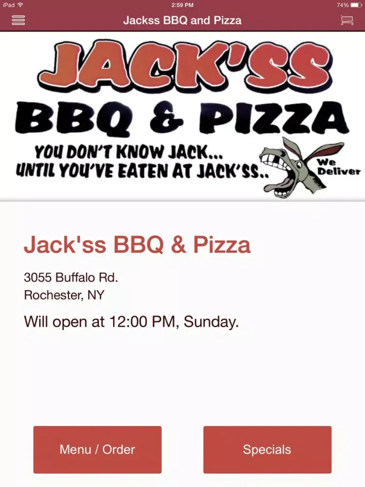 Jack'ss BBQ and Pizza iPad  Ekran Görüntüleri
