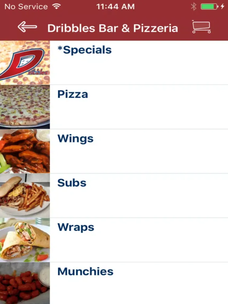 ภาพหน้าจอของ Dribbles Bar & Pizzeria iPad 