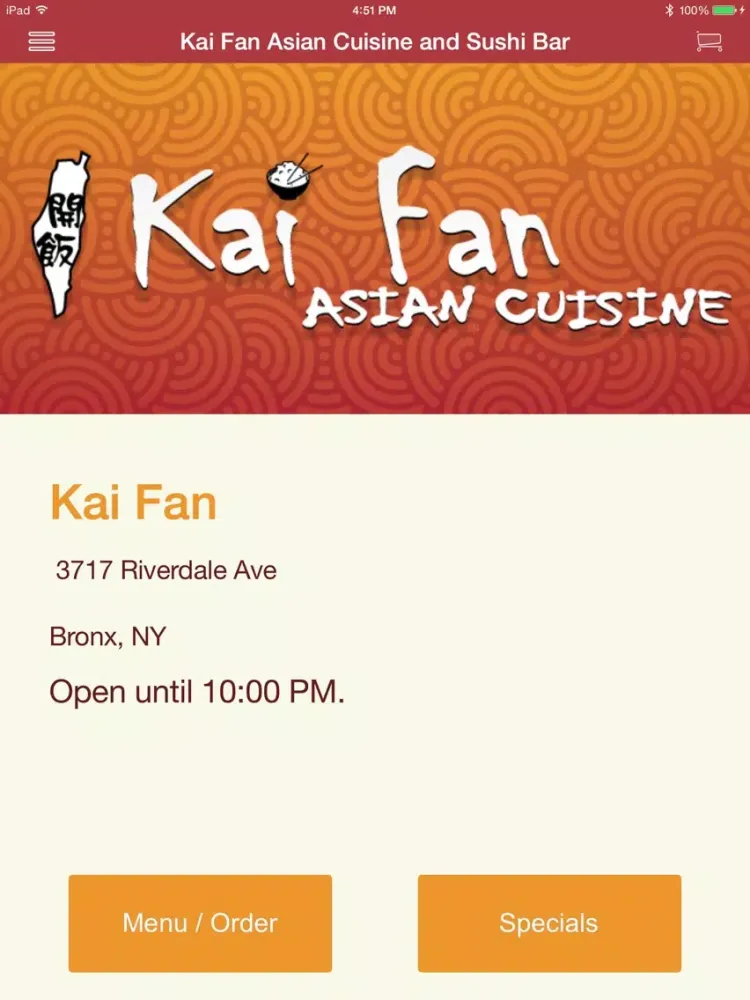 Screenshot di Kai Fan Asian Cuisine & Sushi Bar iPad 
