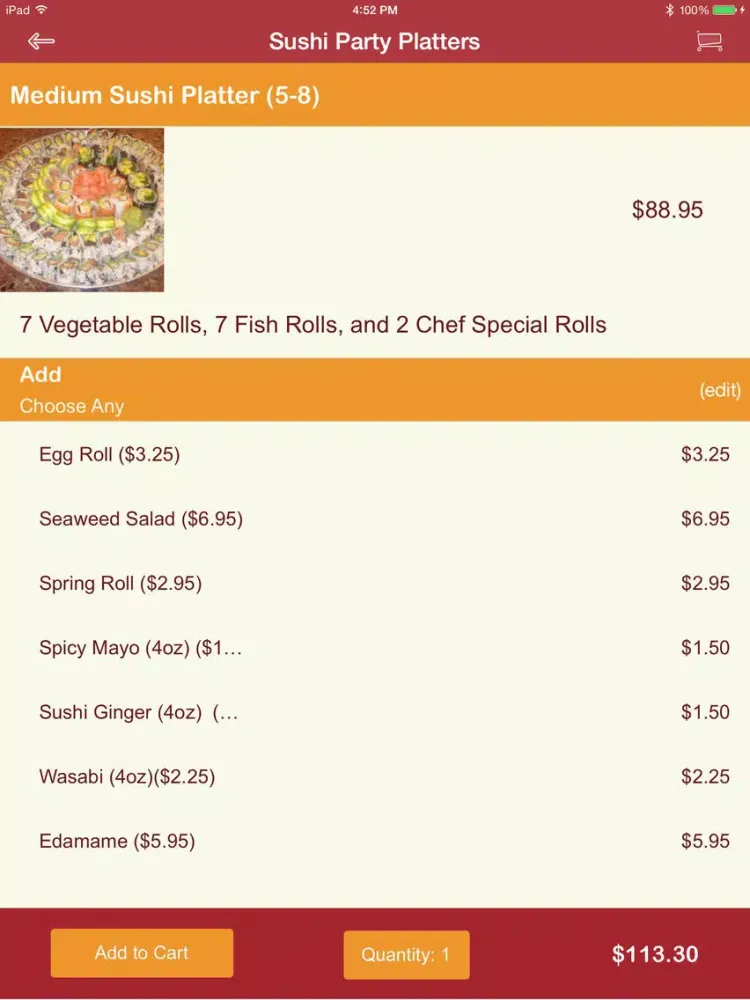 Screenshot di Kai Fan Asian Cuisine & Sushi Bar iPad 