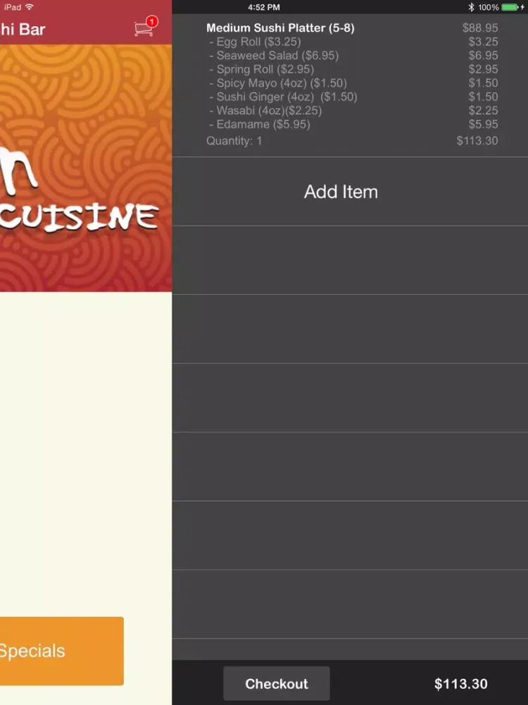 Screenshot di Kai Fan Asian Cuisine & Sushi Bar iPad 