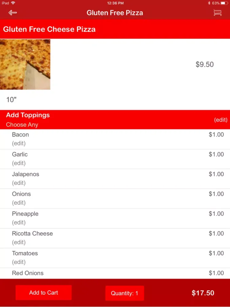 Tony's Pizza San of Marino iPad  Screenshots