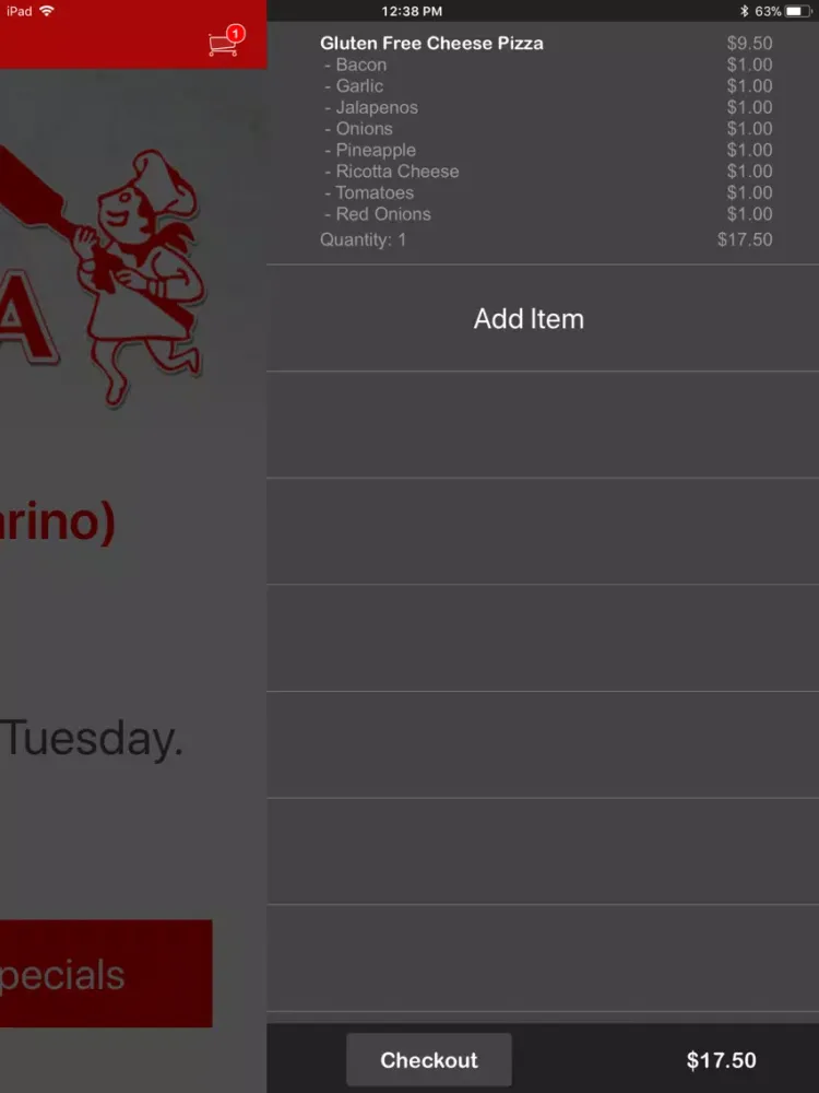 Tony's Pizza San of Marino iPad  Screenshots