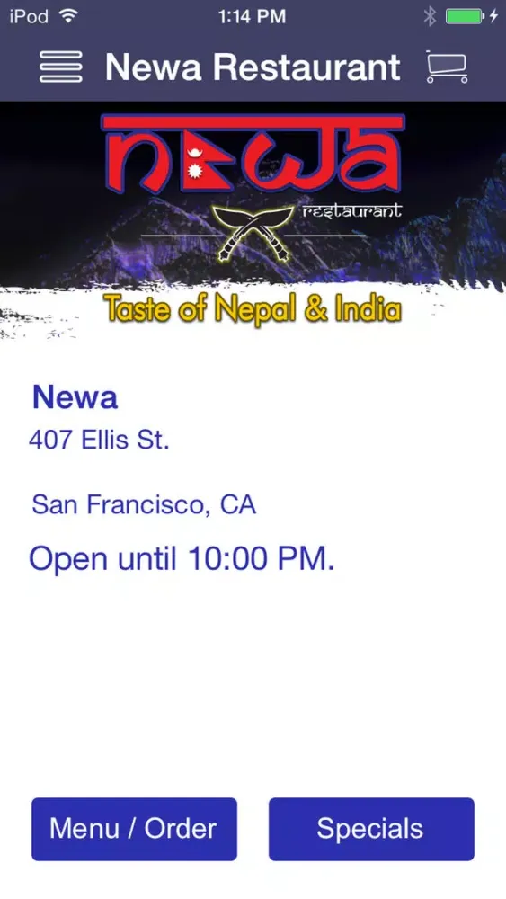Tangkapan skrin Newa Restaurant